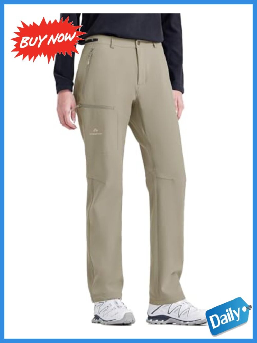 Fleece Lined Waterproof Cargo Snow Ski Pants